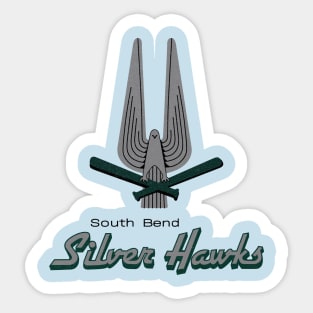 Classic South Bend Silver Hawks Baseball Sticker